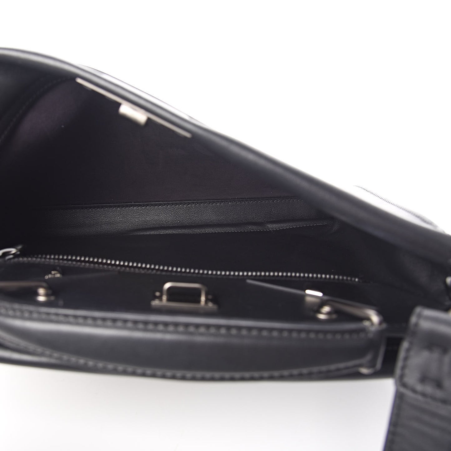 Vitello Grace Opaco Metal Monster Eyes Large Peekaboo Iconic Fit Satchel Black