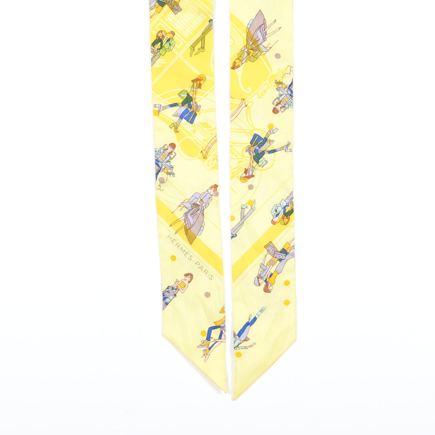 Silk Ex-Libris Les Parisie Twilly Jaune Soufre Gris