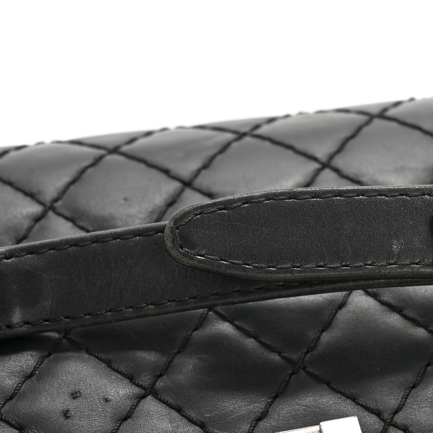 Chanel Calfskin Quilted Double Stitch New Medium Boy Flap Black 12 of 14
