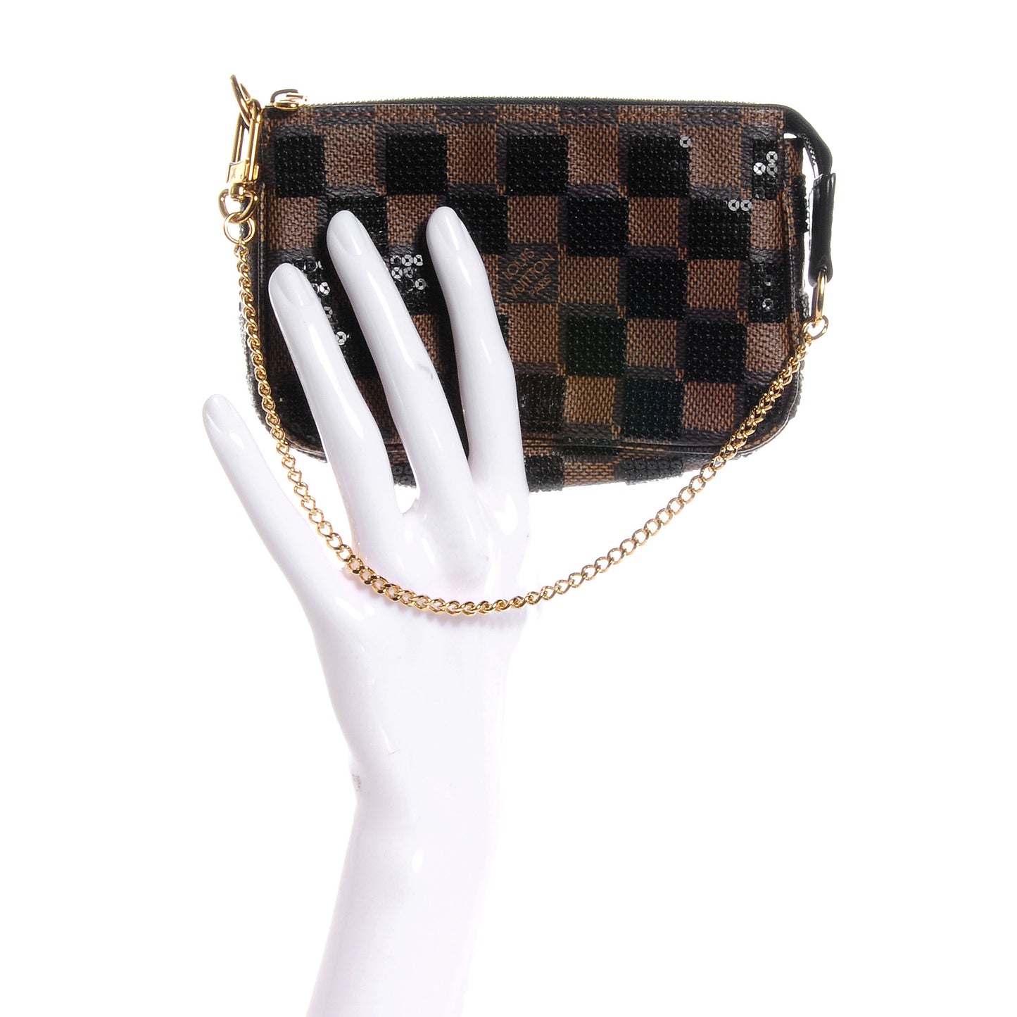 Damier Paillettes Mini Pochette Black