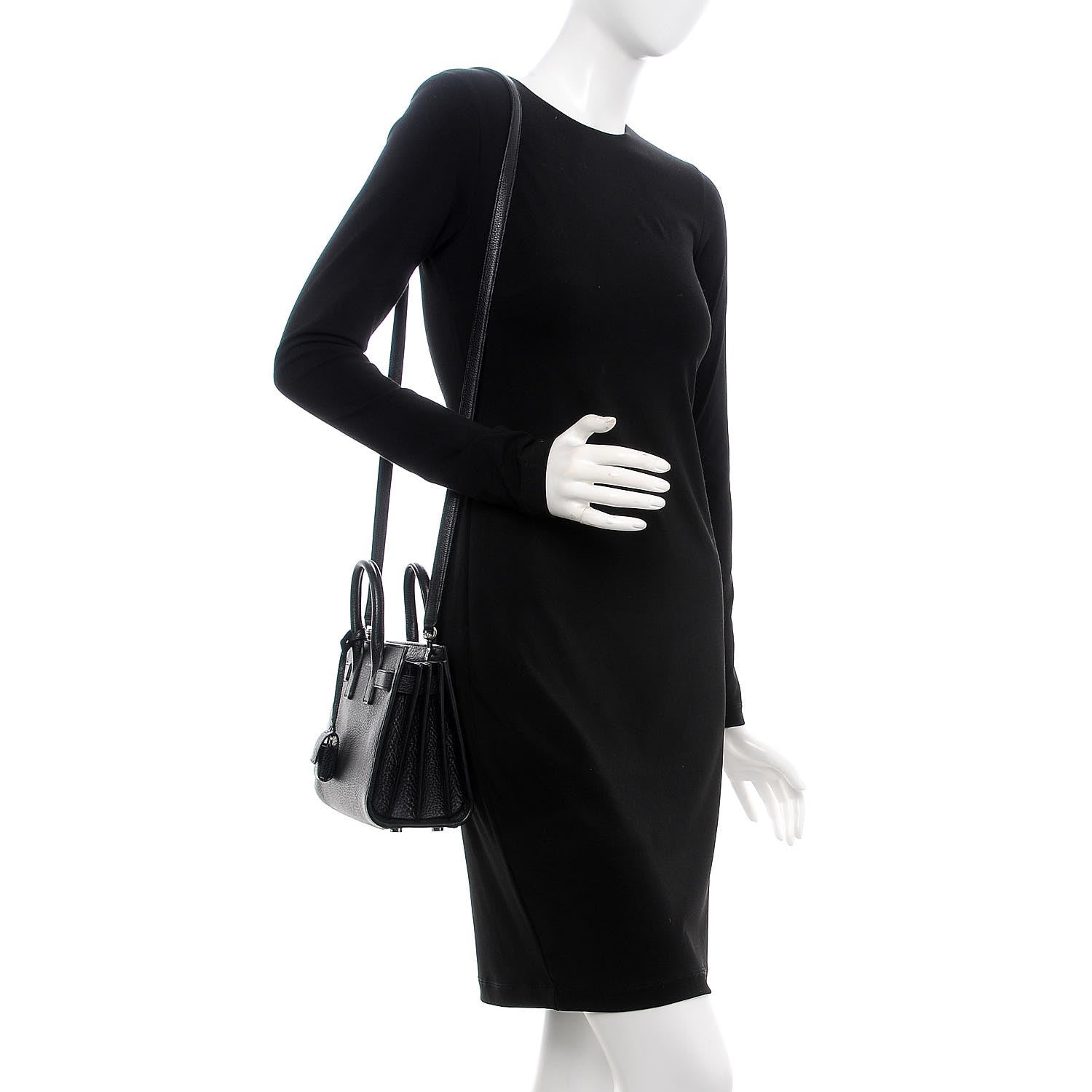 Saint Laurent Grained Calfskin Nano Sac De Jour Black 2 of 7