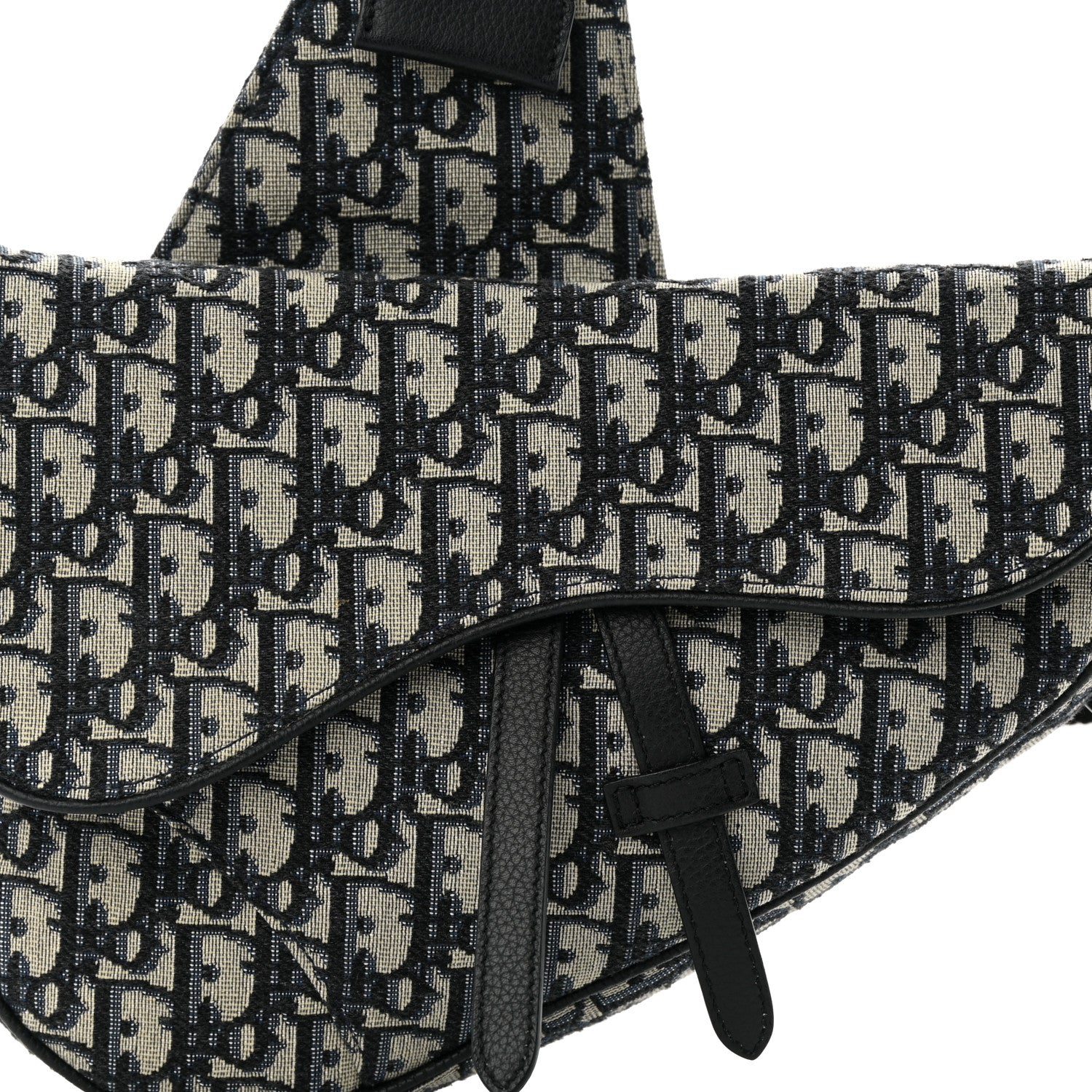 Christian Dior Oblique Mens Saddle Bag Blue 8 of 13