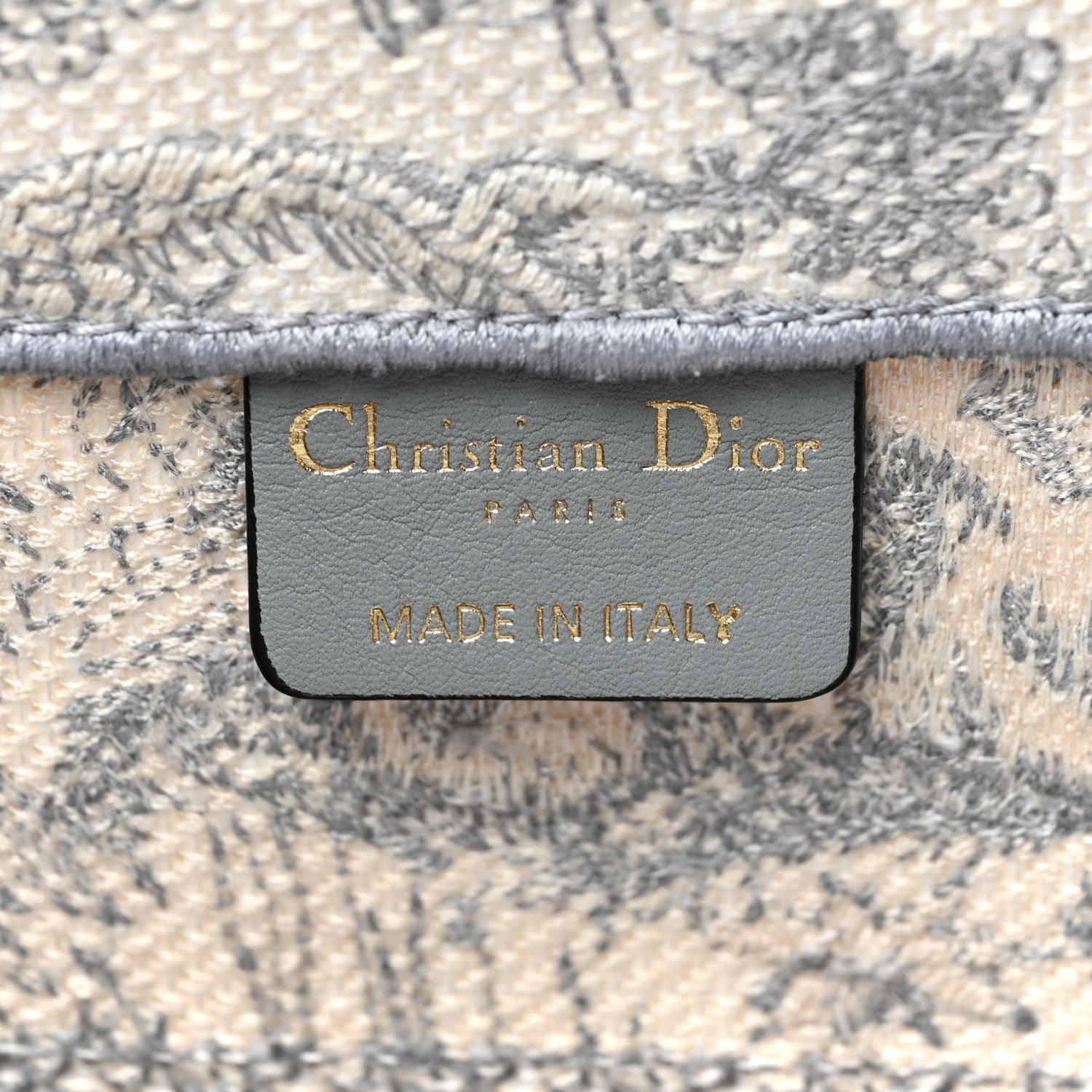 Christian Dior Canvas Embroidered Medium Dioriviera Toile De Jouy Book Tote Gray 6 of 9