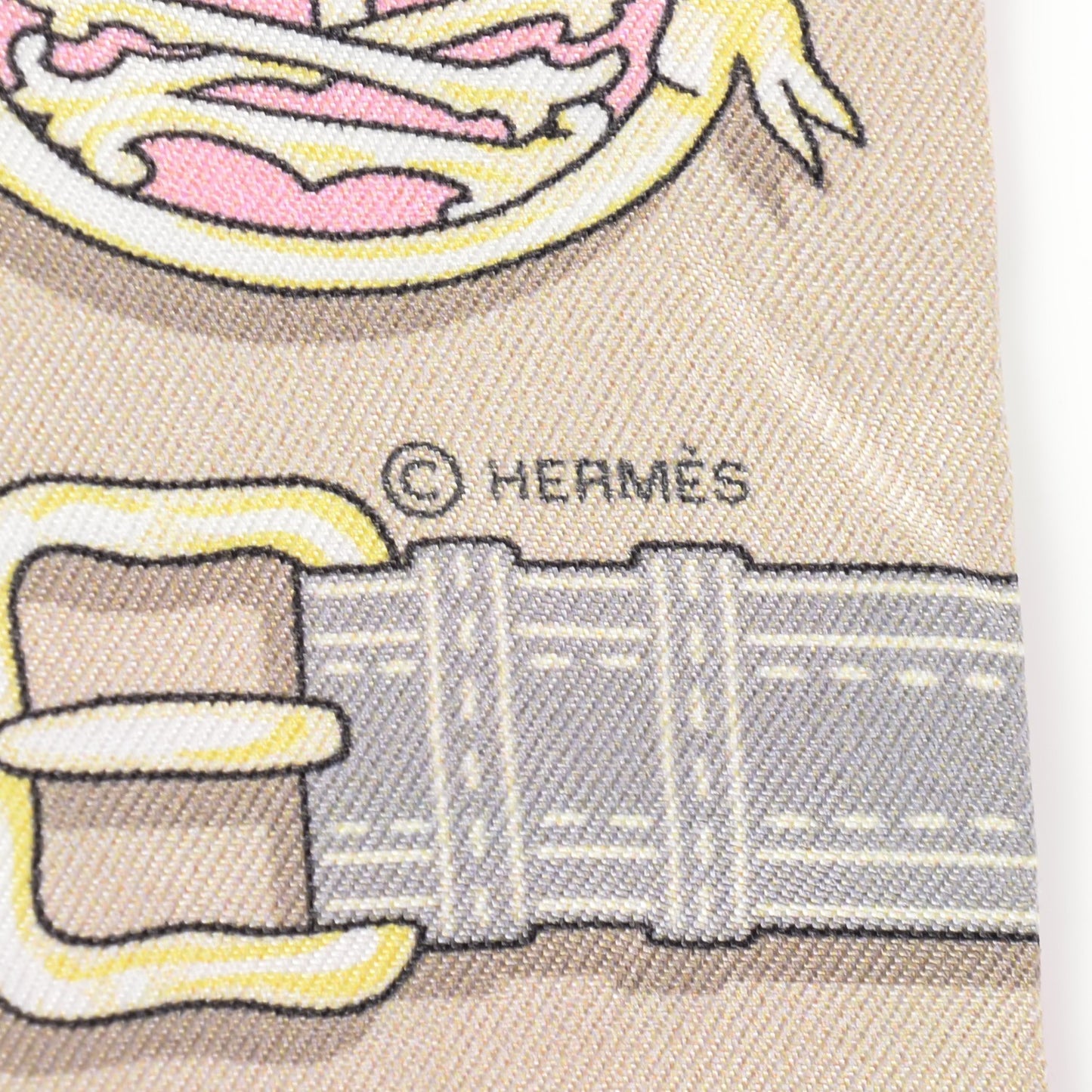 Silk Harnais des Presidents Twilly Beige Bleu Pink