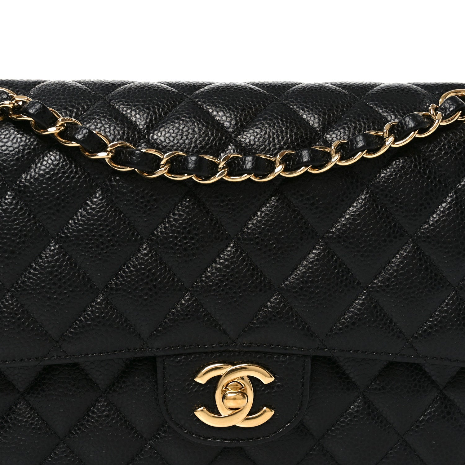 Chanel Caviar Quilted Medium Double Flap Black 8 of 11