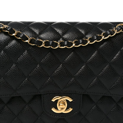 Chanel Caviar Quilted Medium Double Flap Black 8 of 11
