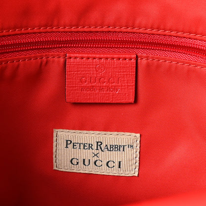 Gucci X PETER RABBIT GG Supreme Monogram Rabbit Print Childerns Backpack Red 6 of 11