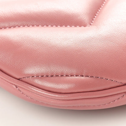 Gucci Calfskin Matelasse GG Marmont Half Moon Hobo Pink 9 of 10