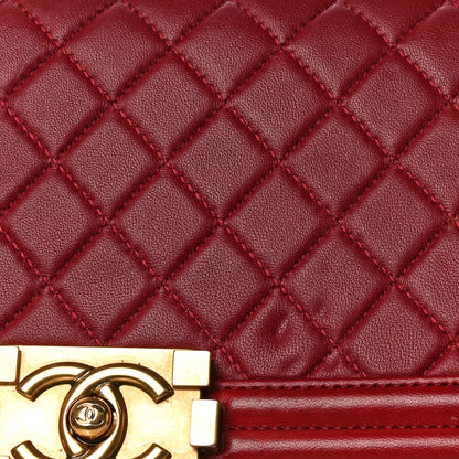 Chanel Calfskin Quilted Medium Boy Flap Red 16 of 21