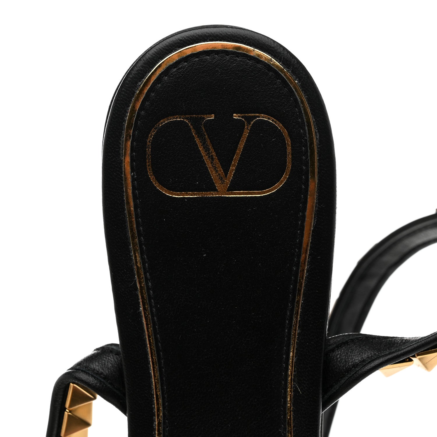 Valentino Garavani Calfskin Rockstud No Limit Gladiator Flat Thong Sandals 39 Black 7 of 11