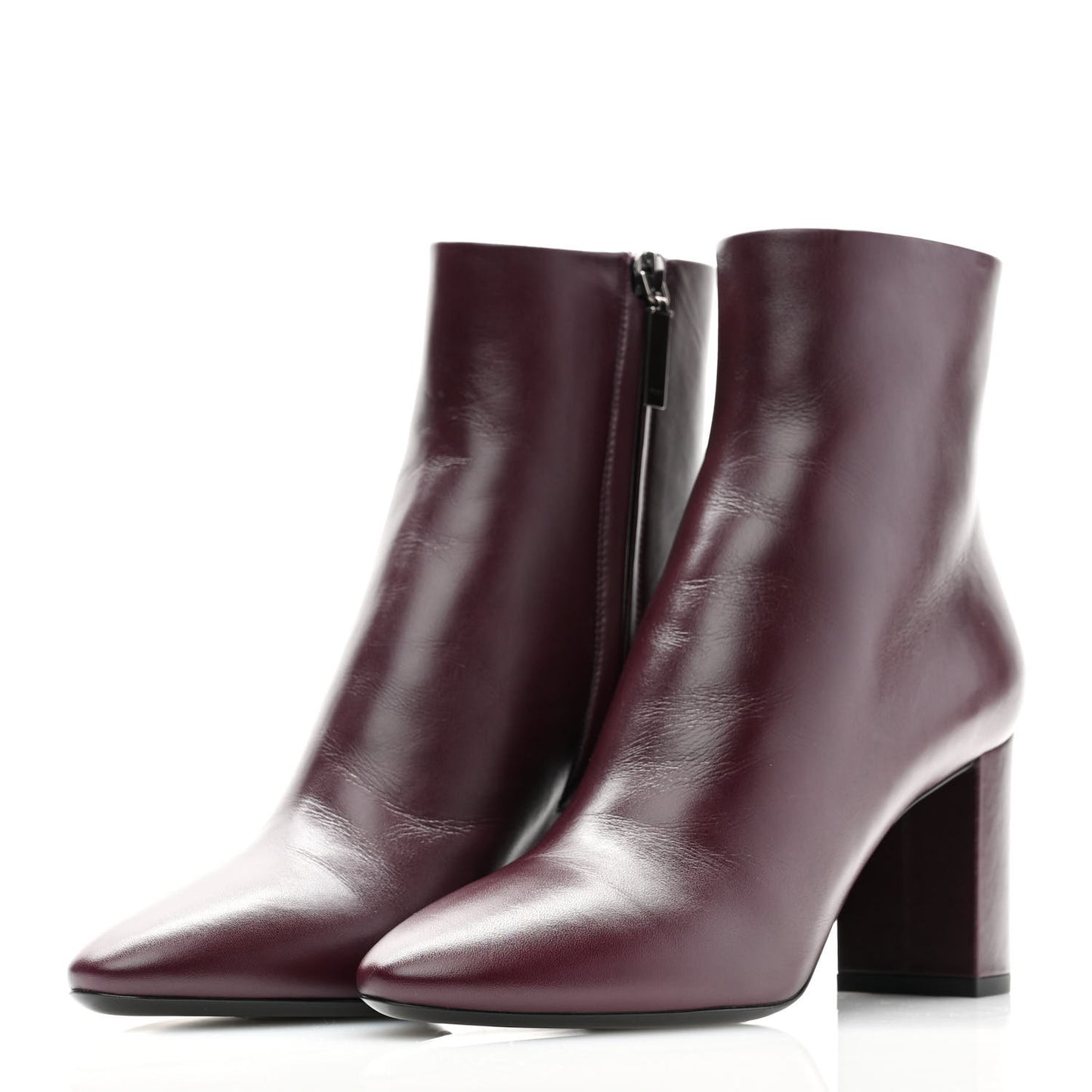 Nappa Lou 75 Ankle Zip Boot 37 Dark Violet