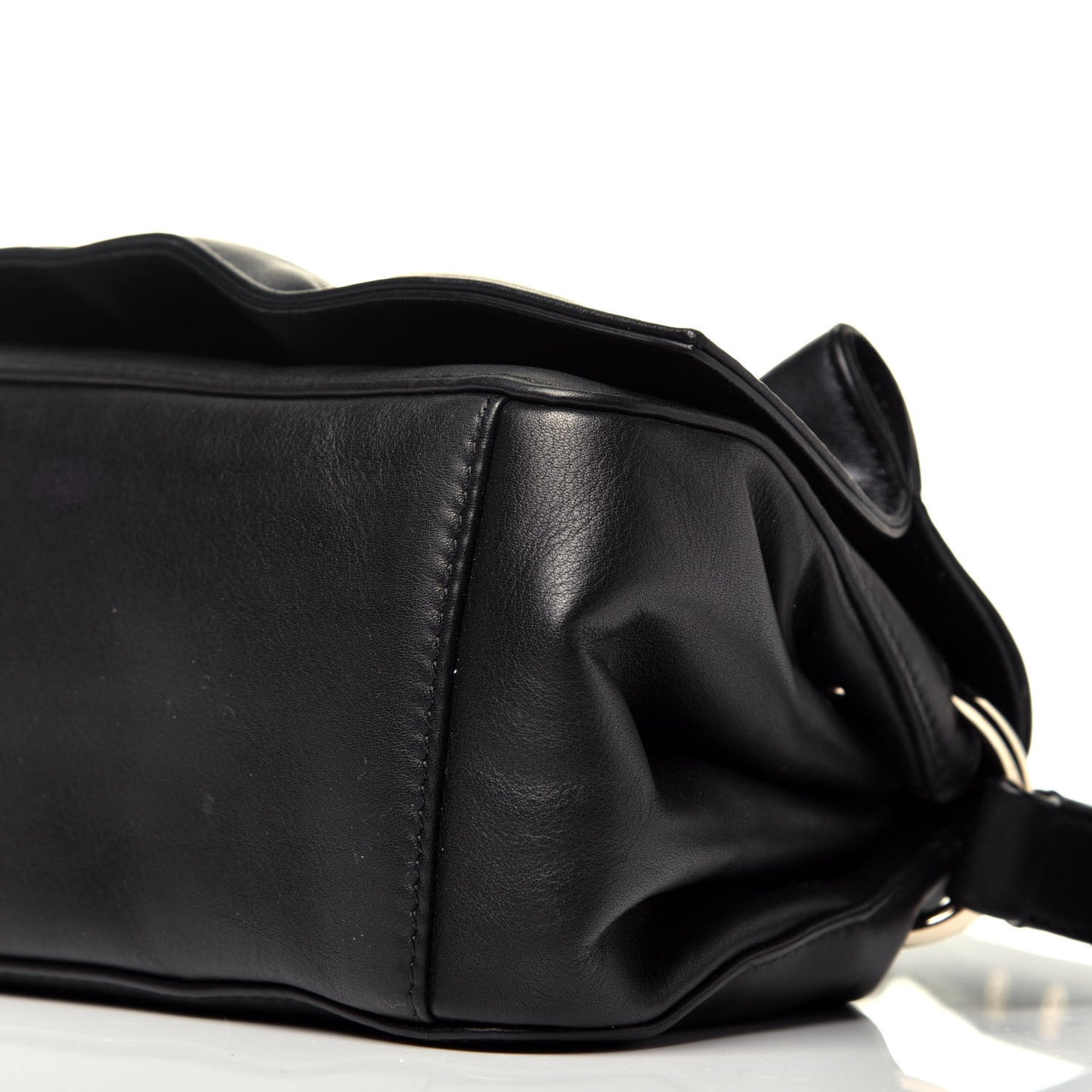 Smooth Calfskin Mini Bloomy Crossbody Bag Black