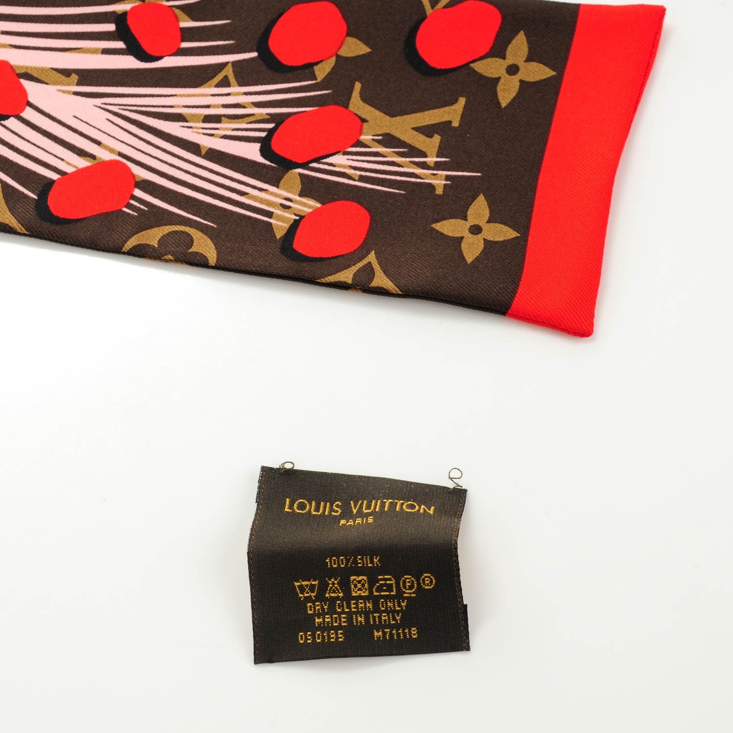 Louis Vuitton Silk Monogram Jungle Dots Bandeau Sugar Pink Poppy 4 of 4