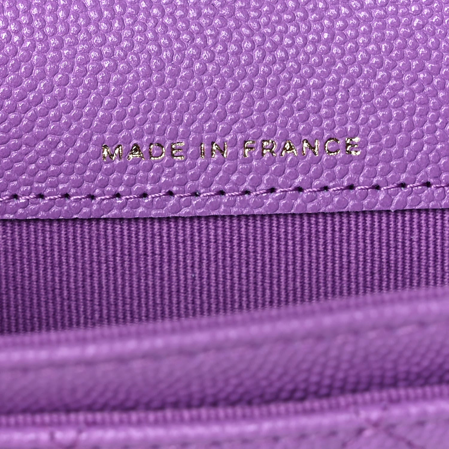 Chanel Caviar Quilted Flap Card Holder Wallet Purple 7 of 12