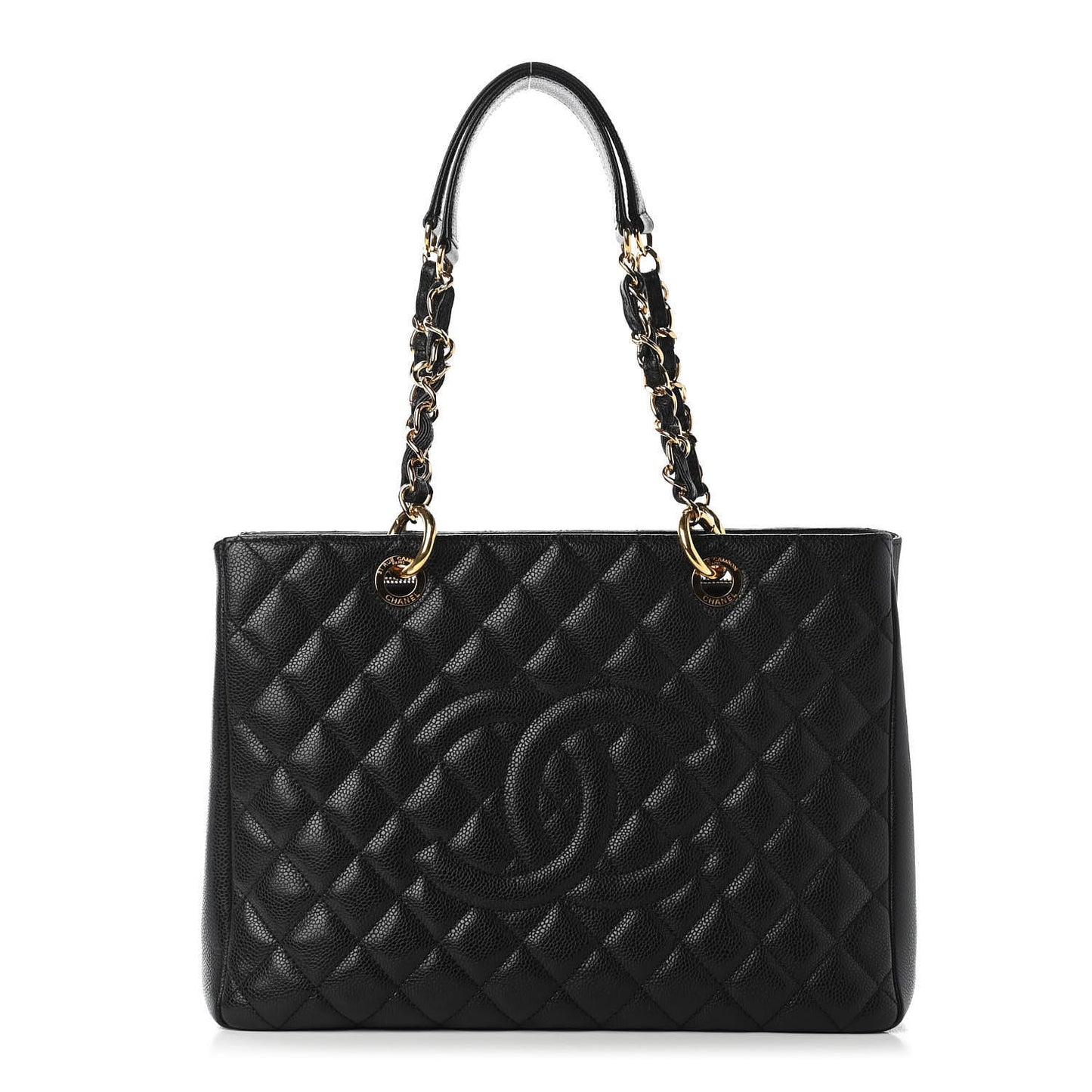 Caviar Quilted Grand Shopping Tote GST Black