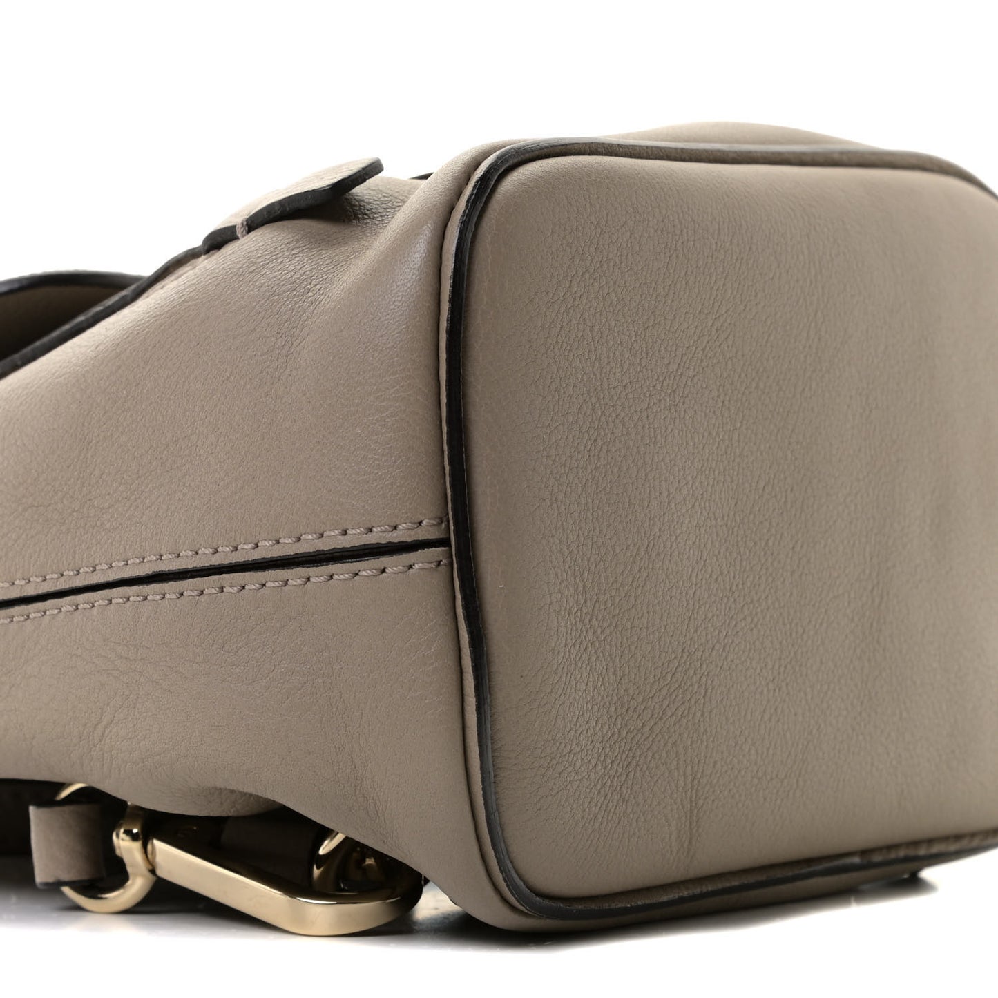 Suede Calfskin Mini Faye Backpack Motty Grey