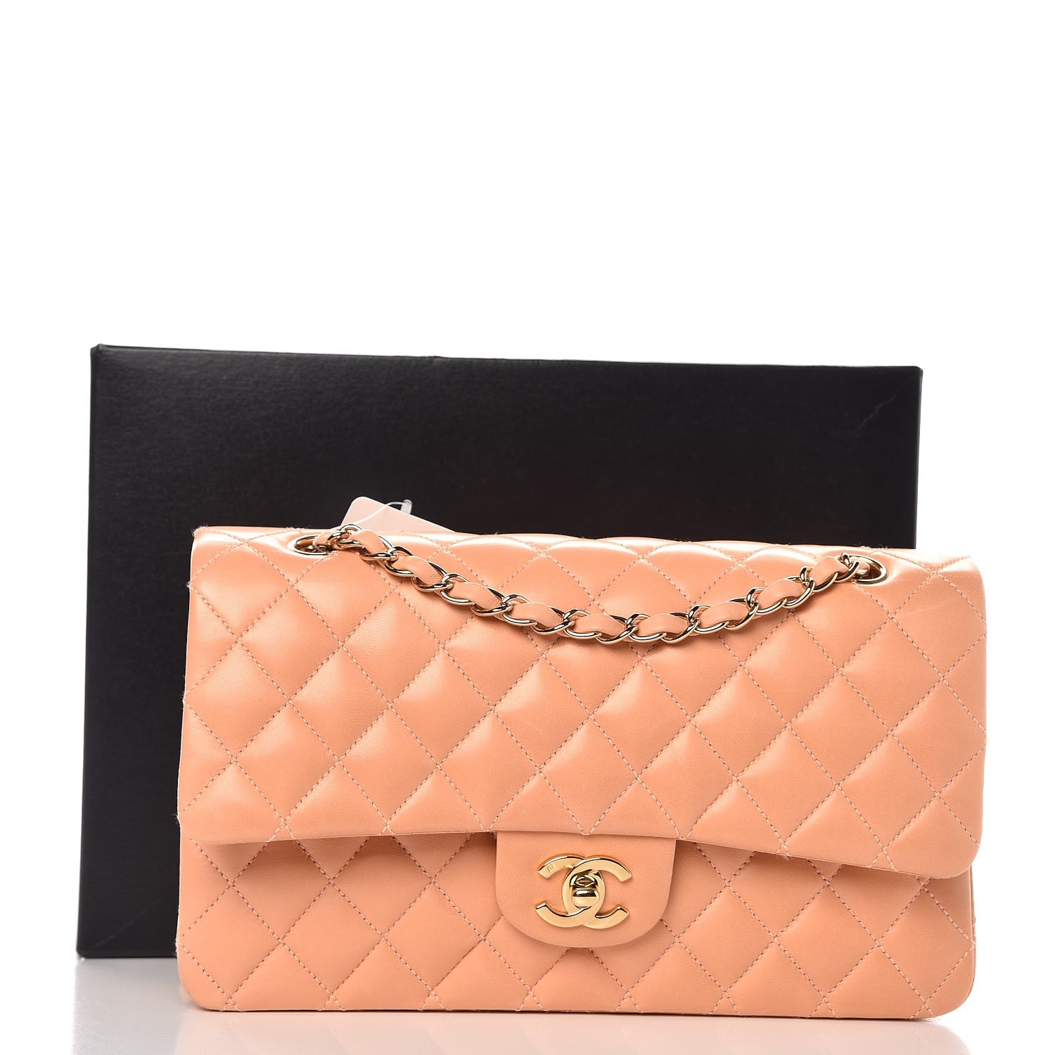 Chanel Lambskin Quilted Medium Double Flap Orange 11 of 11