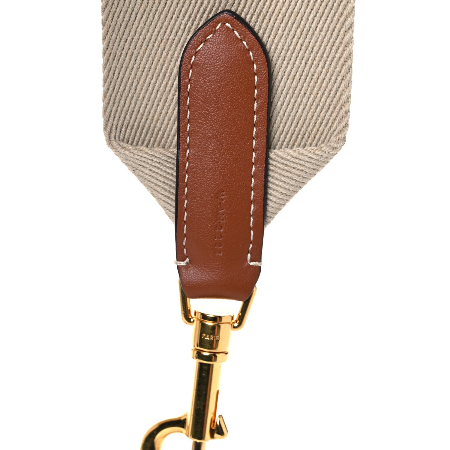 Celine Jacquard Wool Logo Short Strap Beige White 4 of 7