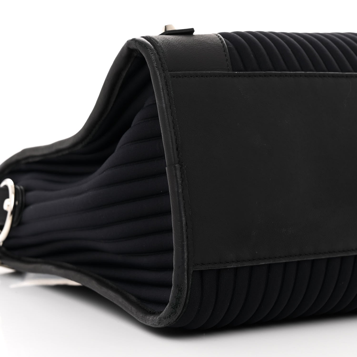 Balenciaga Ribbed Neoprene Classic Silver Hardware City Black 9 of 10