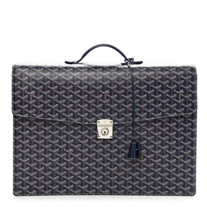 Goyard Goyardine Serviette Chypre Briefcase Blue 1 of 9