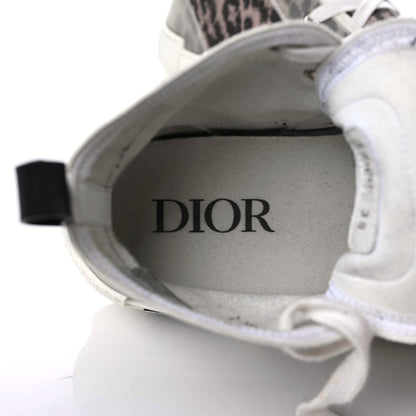 Christian Dior Canvas Leopard Print Womens B23 High Top Sneakers 38 White 11 of 13