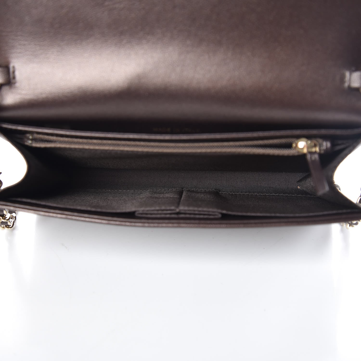 Chanel Lambskin Studded Wallet on Removable Chain Bronze 6 of 12