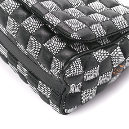 Louis Vuitton Calfskin Damier Twist Shoulder Bag BB Black White 11 of 11