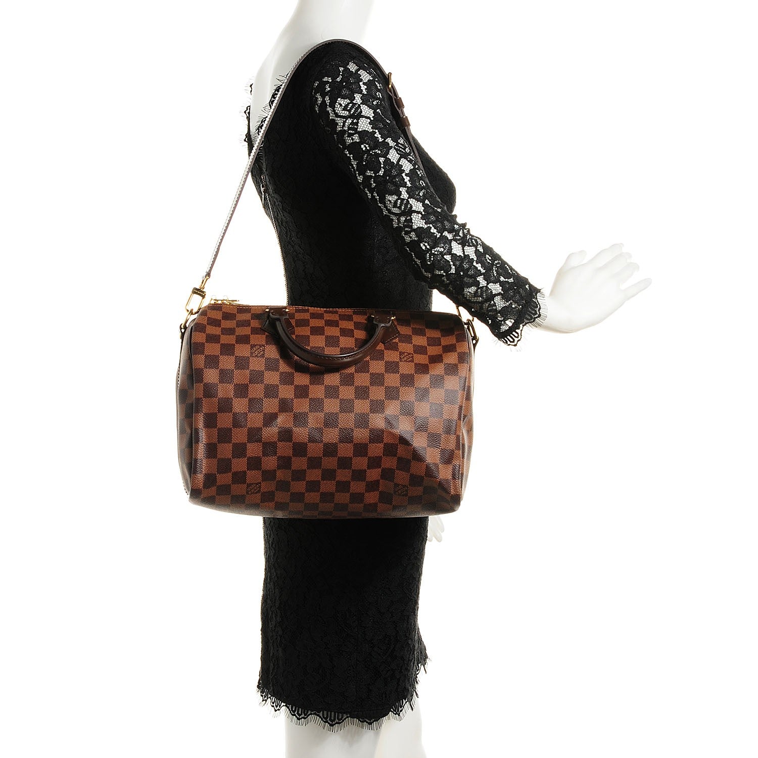 Louis Vuitton Damier Ebene Speedy Bandouliere 30 2 of 9