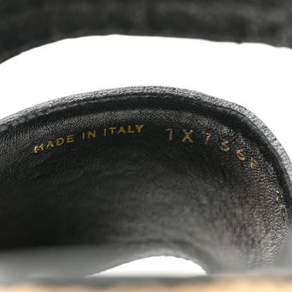 Prada Vitello Montana Logo Espadrille Sandals 36 Black 8 of 9