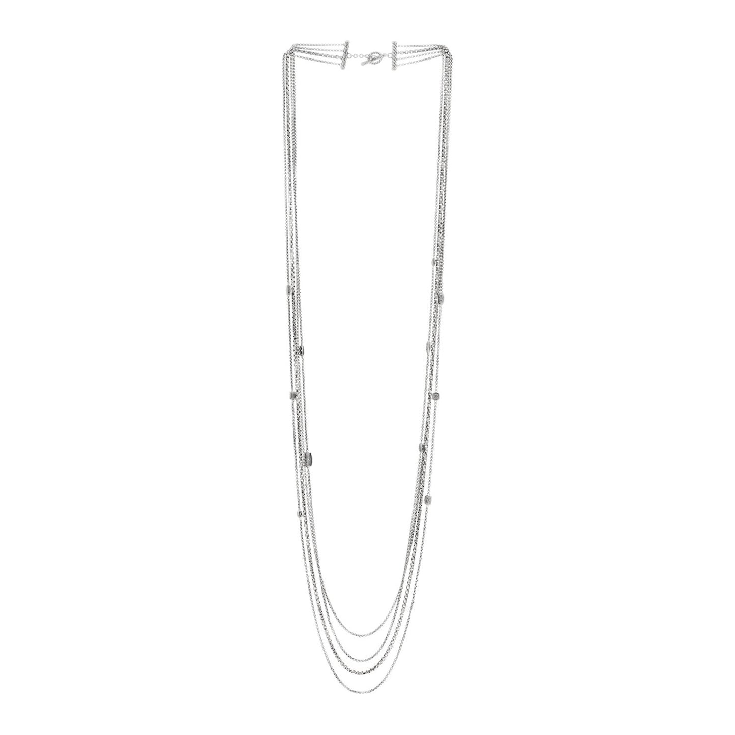 Sterling Silver Diamond Confetti Station Necklace