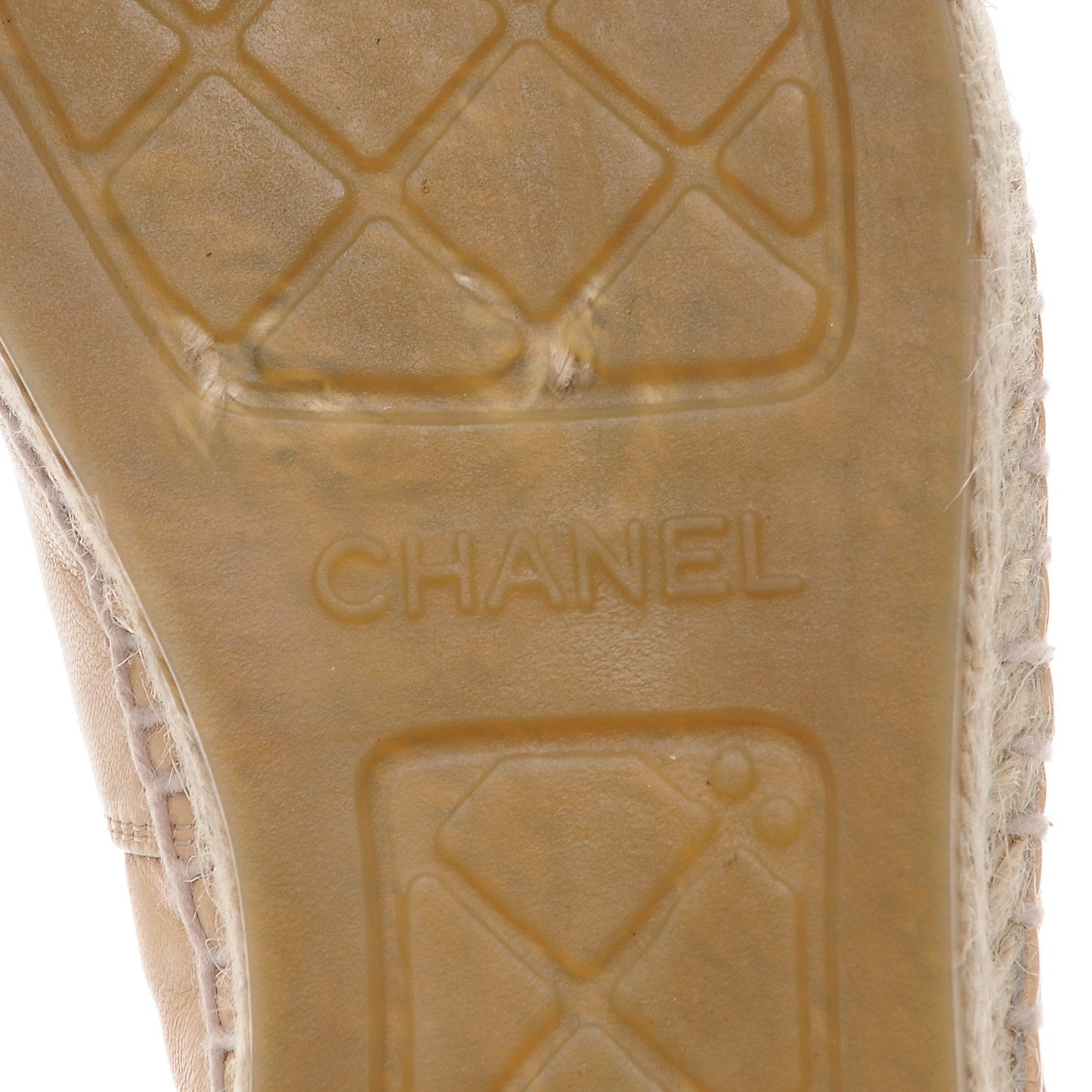 Lambskin CC Espadrilles 38 Beige Black