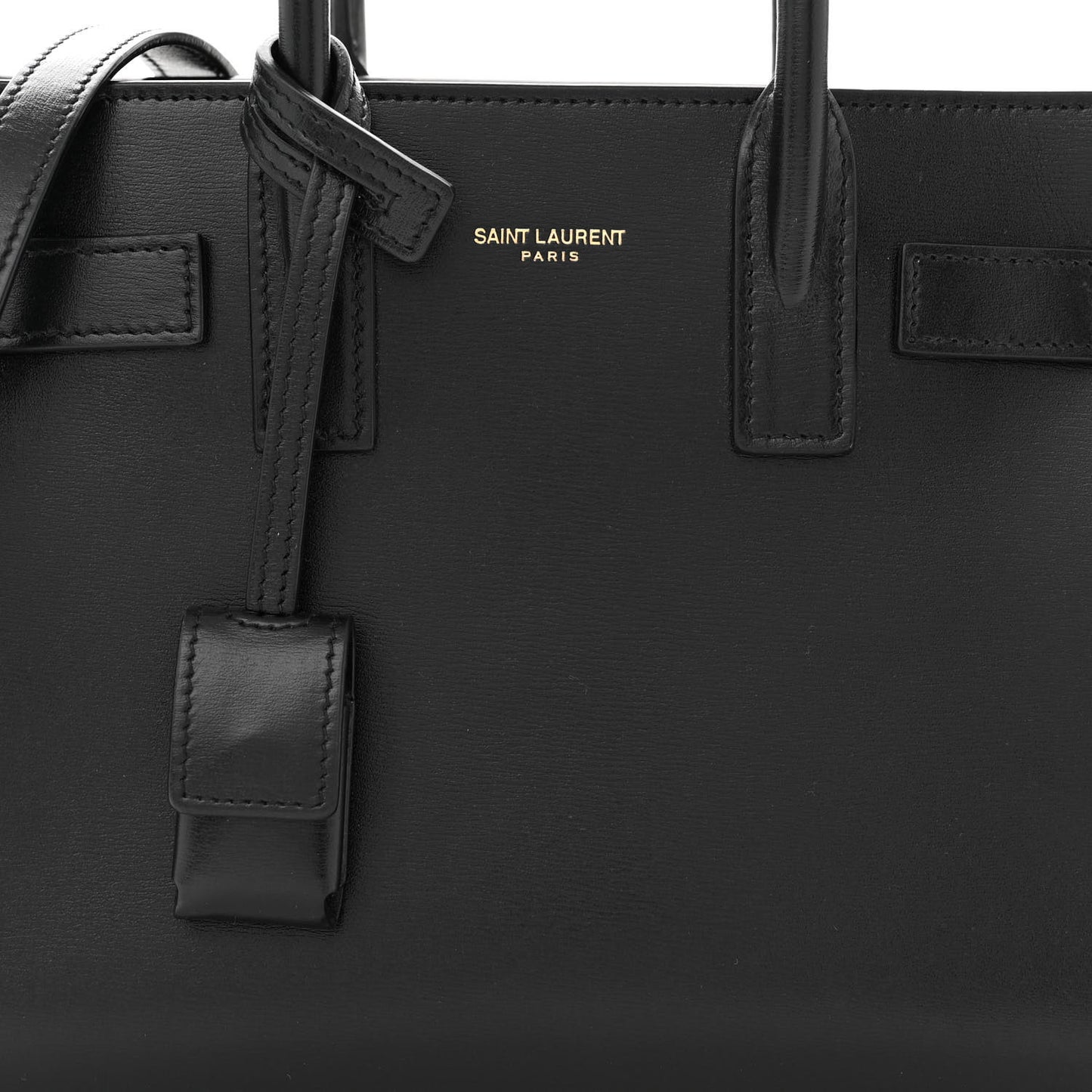 SAINT LAURENT Calfskin Nano Sac De Jour Black