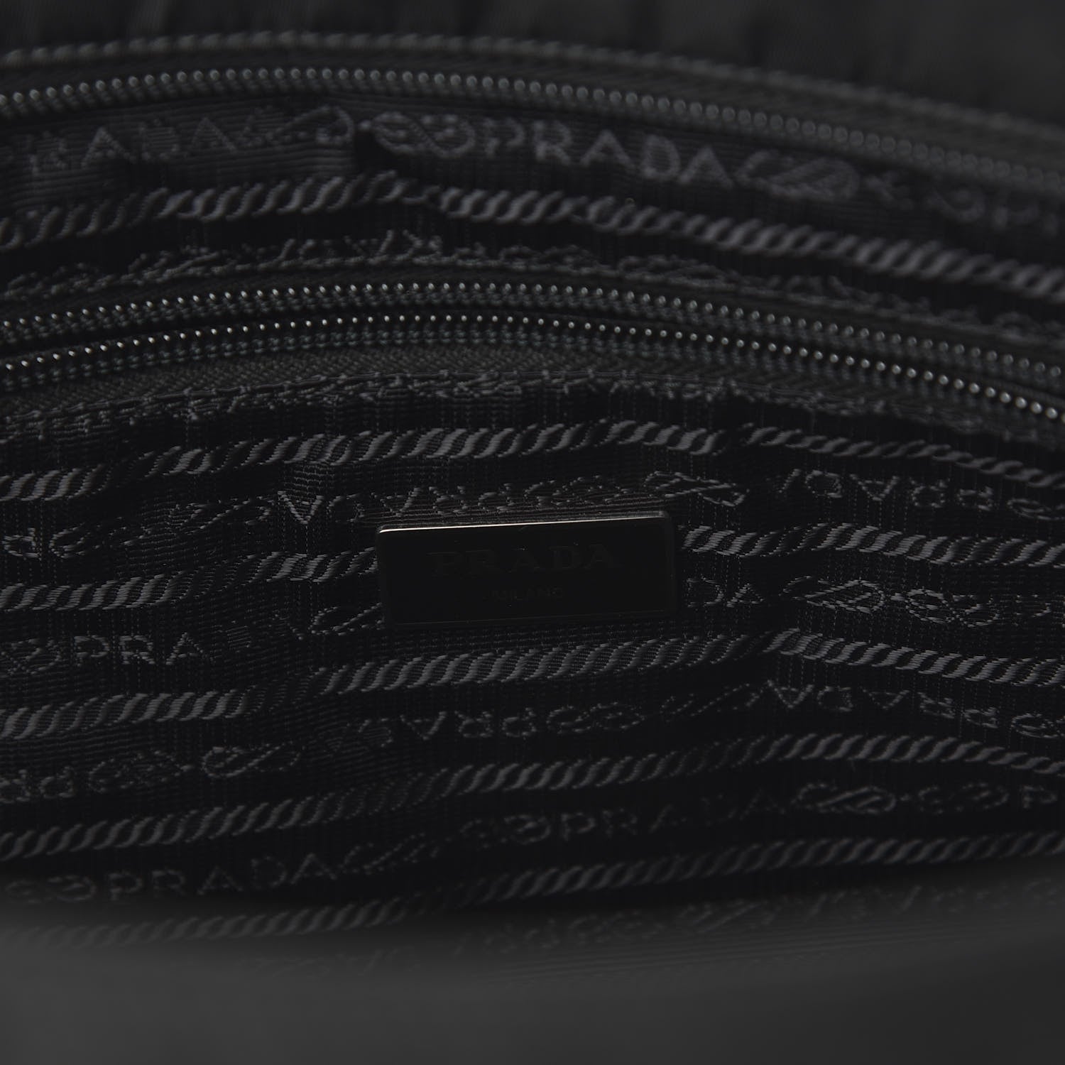 Prada Tessuto Nylon Saffiano Tote Black 8 of 9