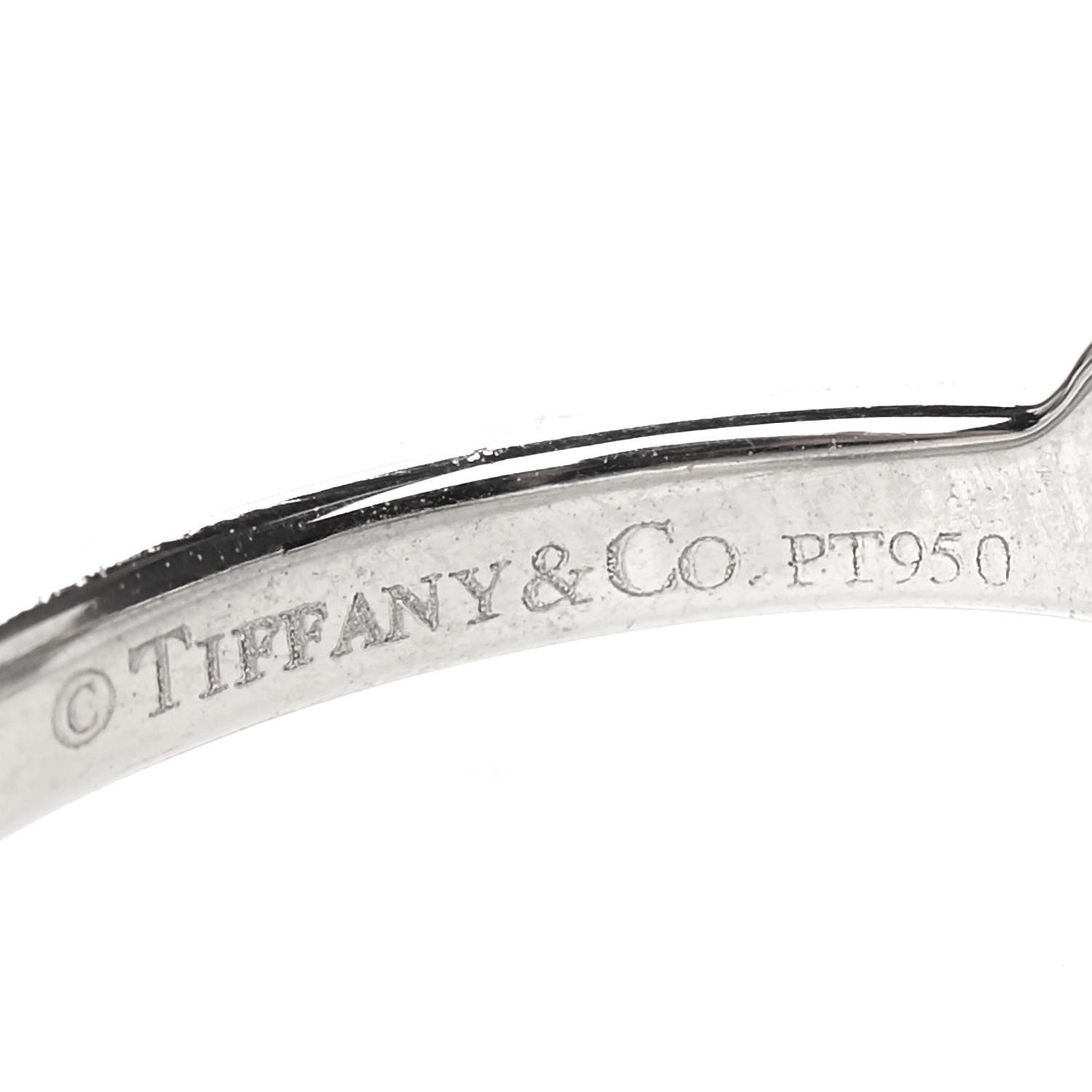 Tiffany Platinum Diamond Hearts Ring 52 6 5 of 5