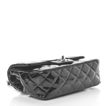 Chanel Patent Calfskin Quilted Mini Rectangular Flap Black 4 of 20