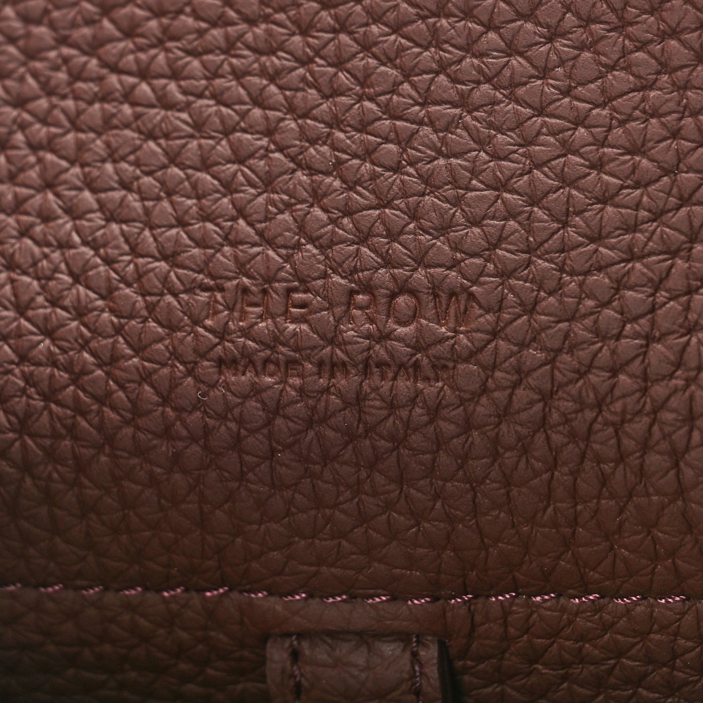 Grained Calfskin Soft Margaux 10 Bag Dark Mocha