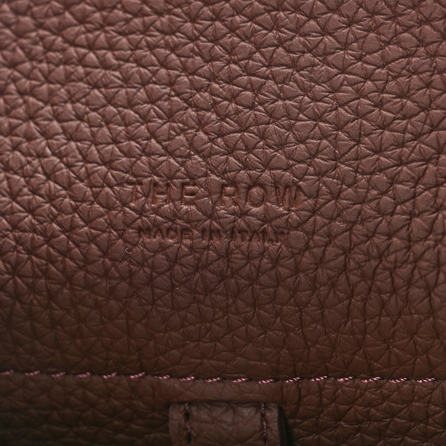 The Row Grained Calfskin Soft Margaux 10 Bag Dark Mocha 6 of 8