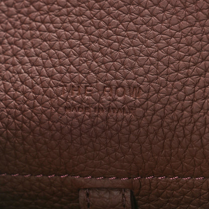 The Row Grained Calfskin Soft Margaux 10 Bag Dark Mocha 6 of 8