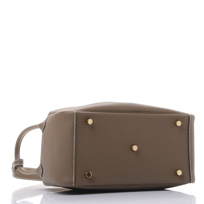 Hermes Taurillon Clemence Lindy 26 Etoupe 3 of 9