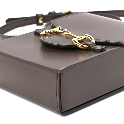 Gucci Boarded Plutone Calfskin Mini Horsebit 1955 Crossbody Bag New Acero 10 of 10