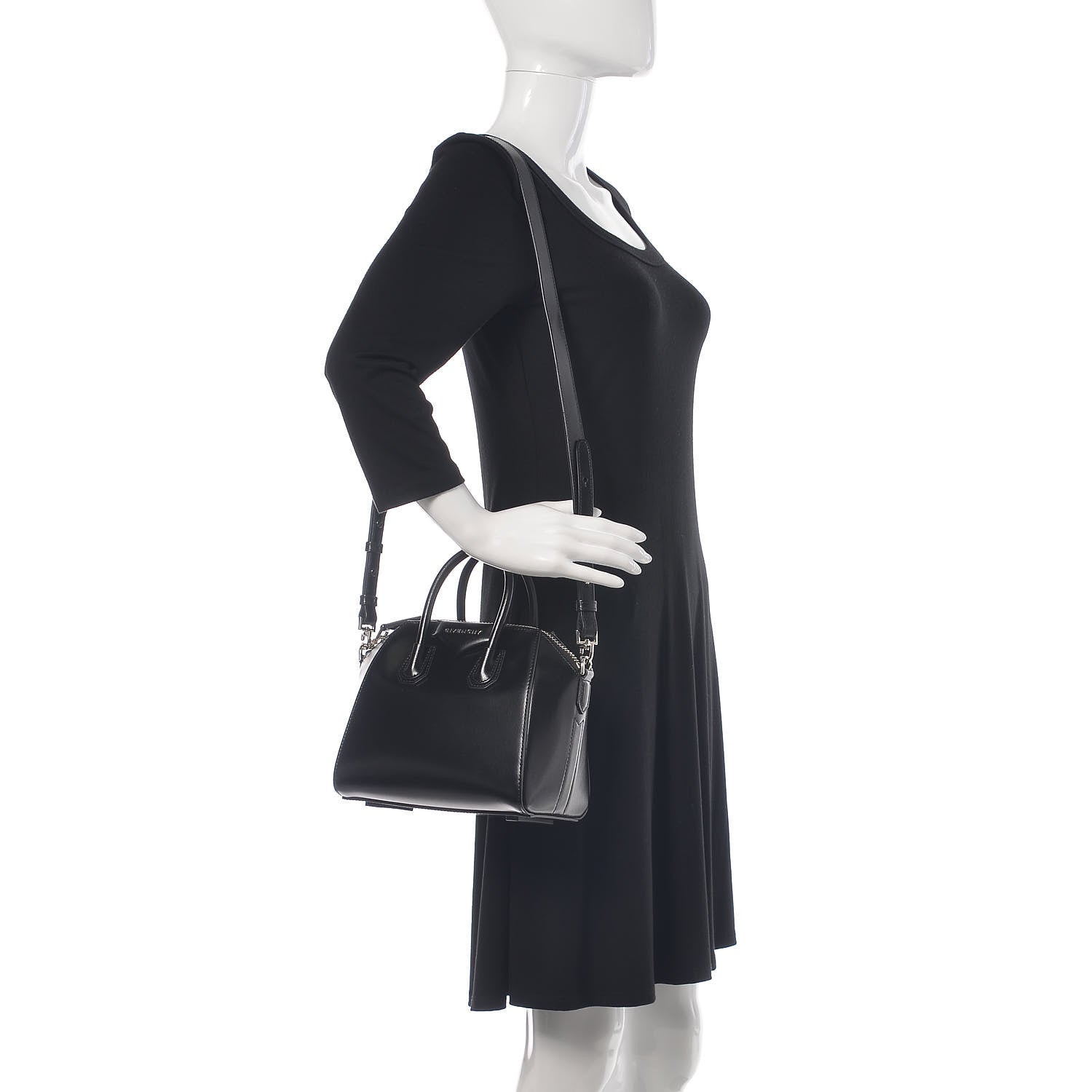 Givenchy Shiny Lord Calfskin Mini Antigona Black 2 of 9