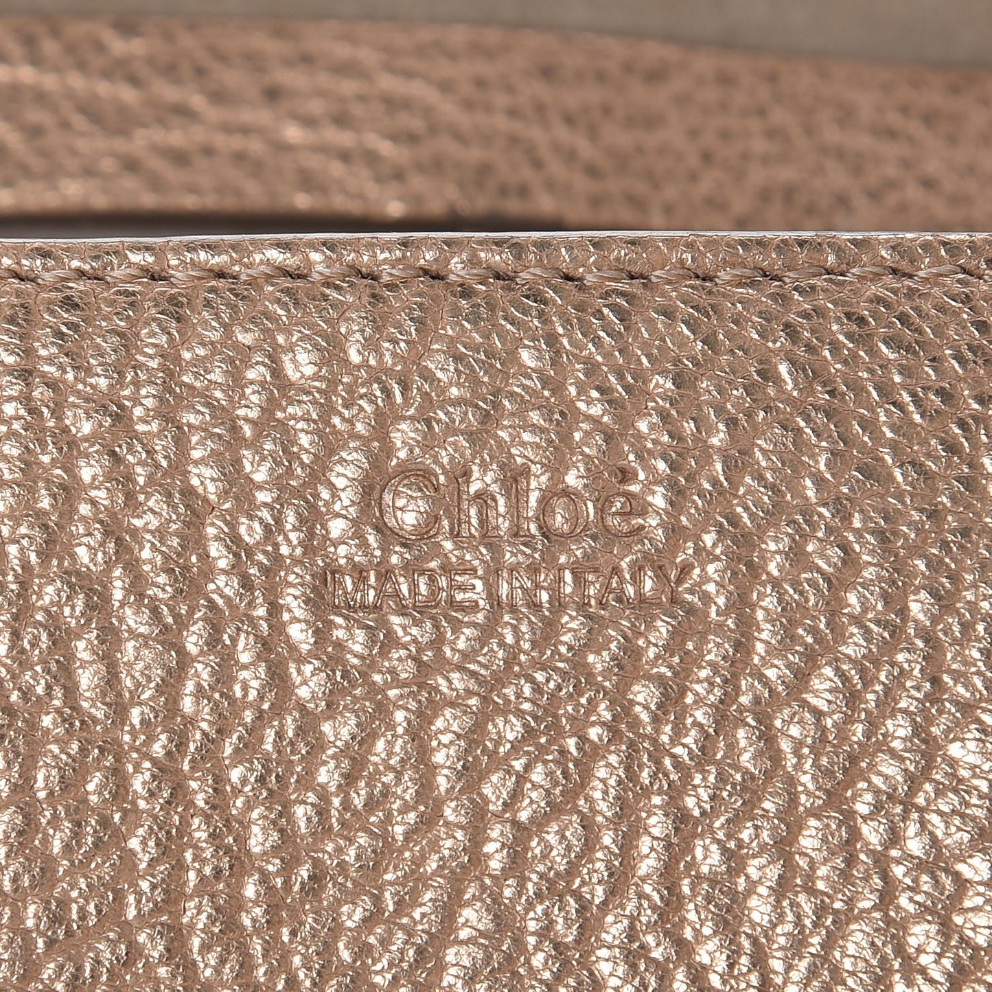 Metallic Grained Goatskin Nano Drew Shoulder Bag Abstract Gold