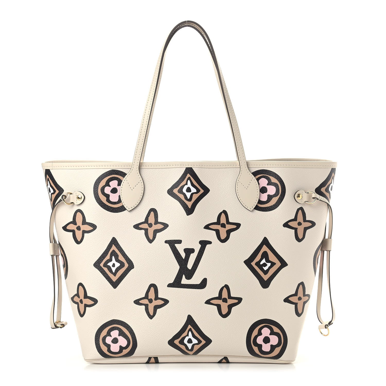 Louis Vuitton Monogram Giant Wild At Heart Neverfull MM Creme 1 of 8