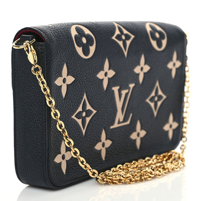 Louis Vuitton Empreinte Monogram Giant Felicie Pochette Black Beige 4 of 11