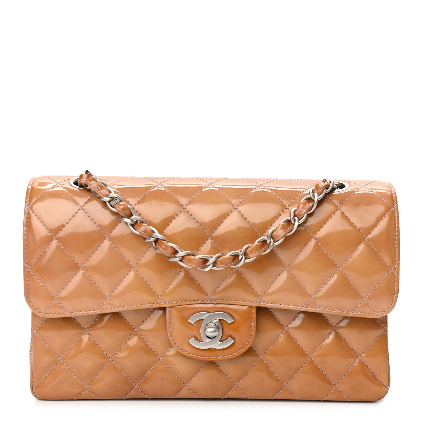 Patent Small Double Flap Mauve