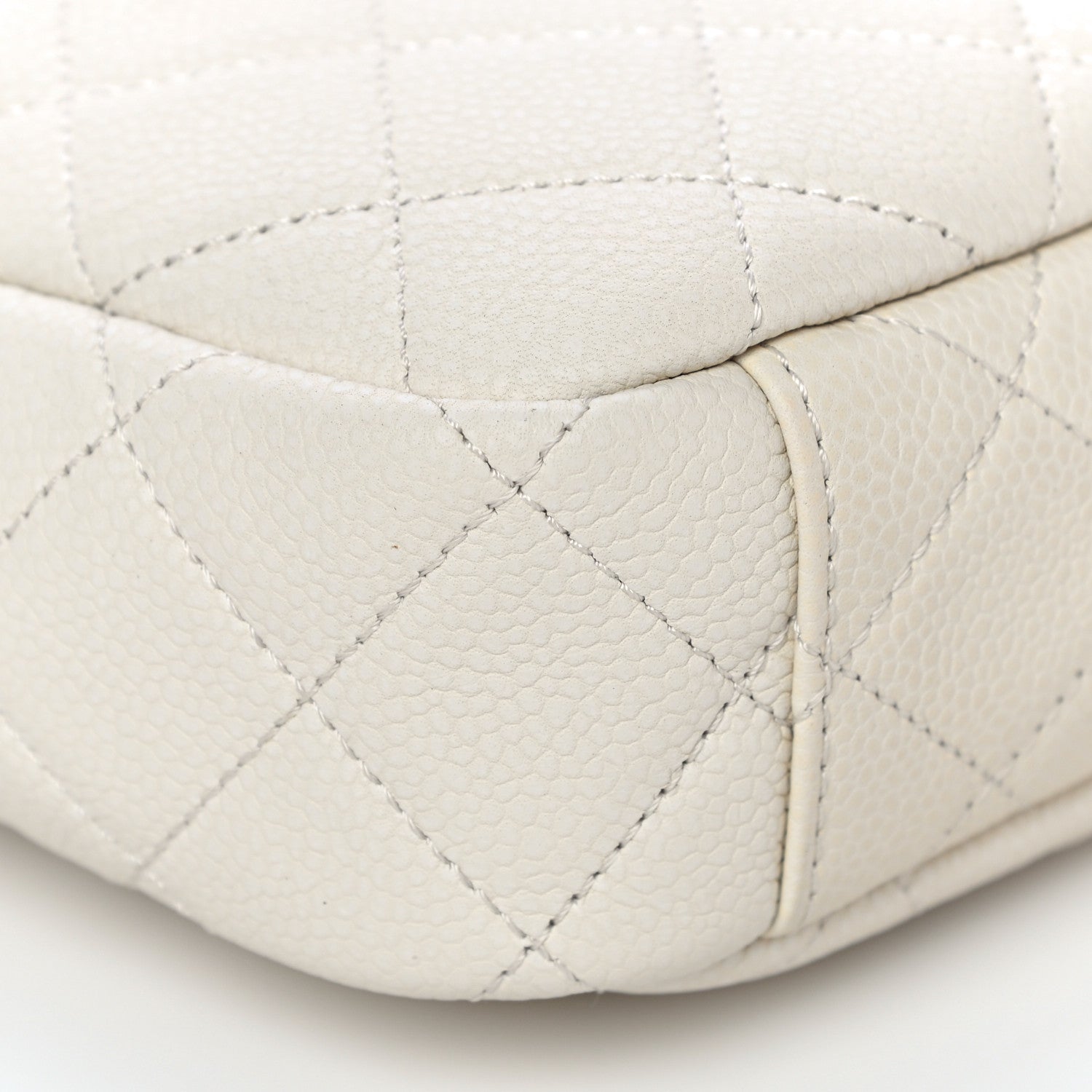 Chanel Caviar Flat Quilted Small Coco Tassel Camera Case White 9 of 10