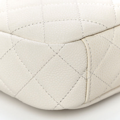 Chanel Caviar Flat Quilted Small Coco Tassel Camera Case White 9 of 10