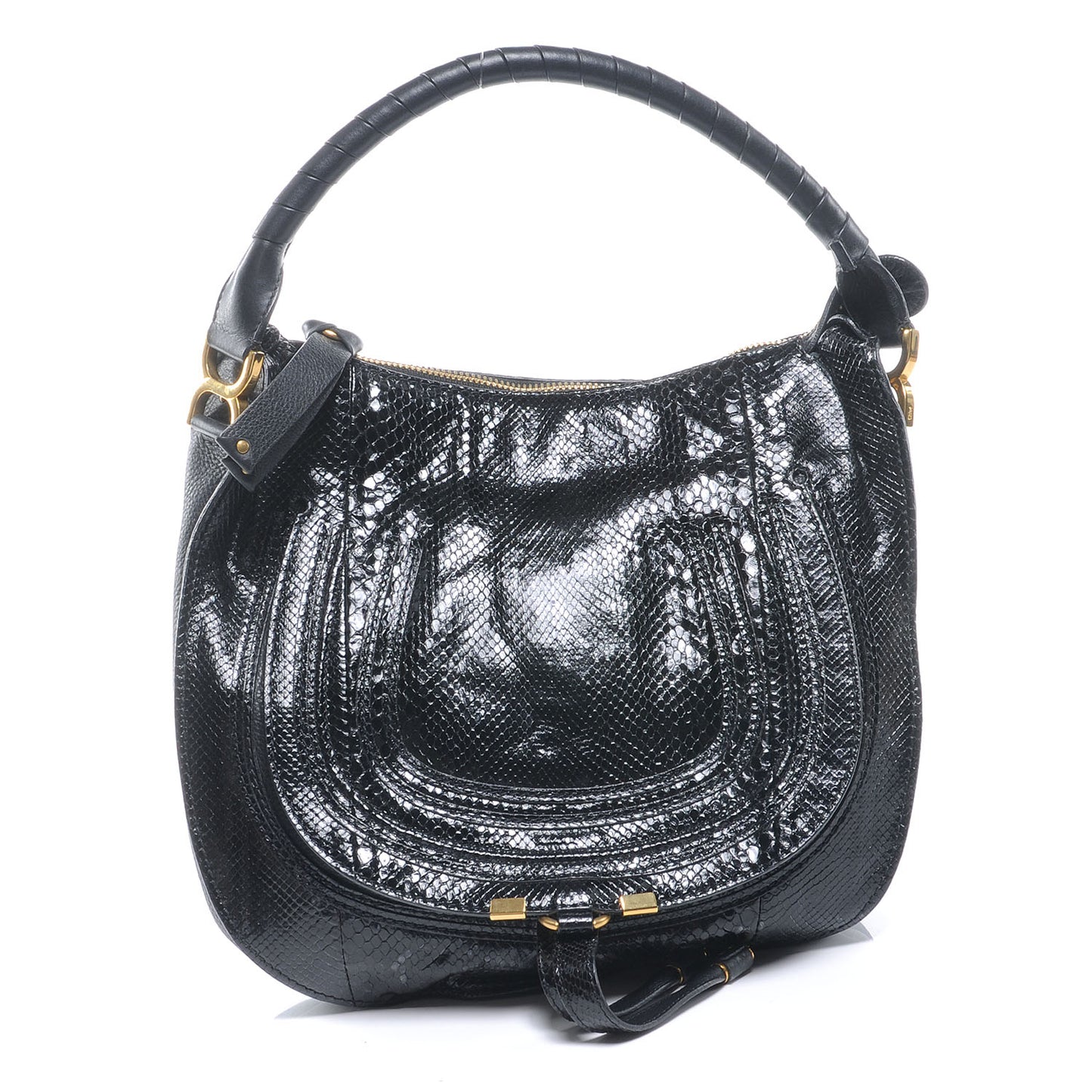 Python Medium Marcie Hobo Black