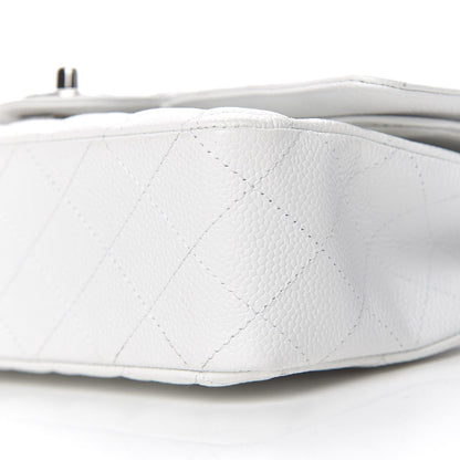 Chanel Caviar Quilted Medium Double Flap White 17 of 21