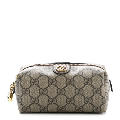 Gucci Soft GG Supreme Monogram Calfskin Small Ophidia Cosmetic Case Beige Ebony New Acero 1 of 8